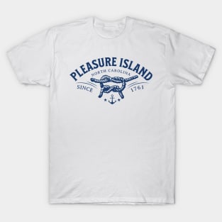 Pleasure Island, NC Beach Knot Summer Vacation T-Shirt